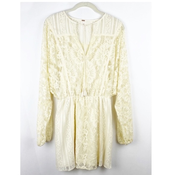 Free People Lace Tie Neck Dress - Picture 3 of 6